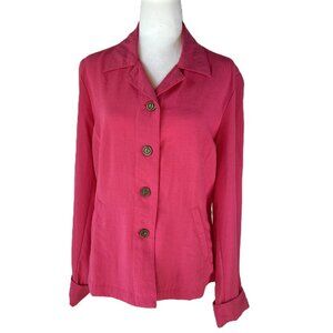 ❤️ Coldwater Creek Fuchsia Jacket-Shirt – Size M Chic & Versatile